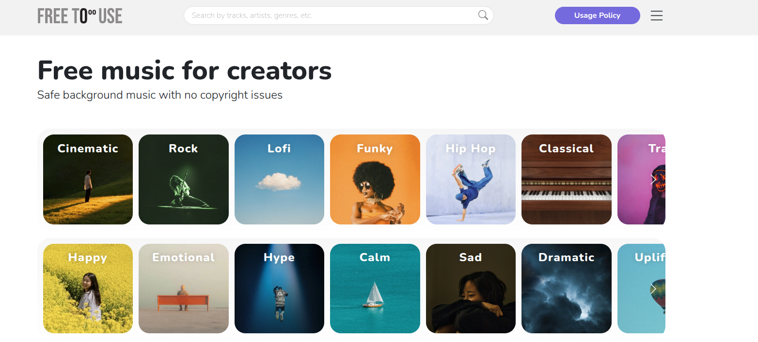 Musique instrumental libre pour les créateurs
