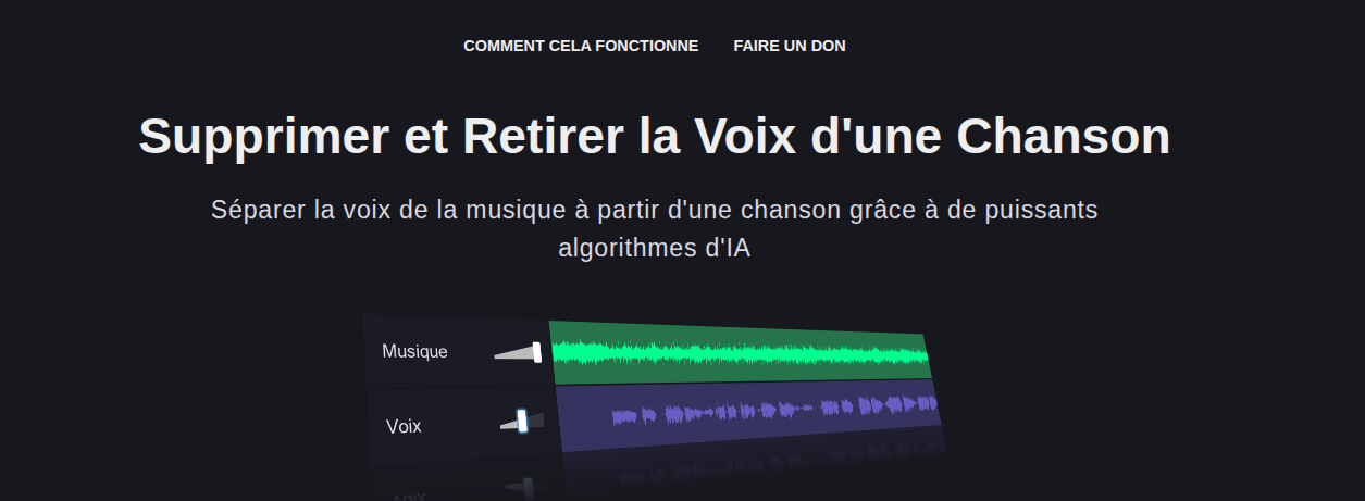 Vocal remover : séparer la voix ou la musique d